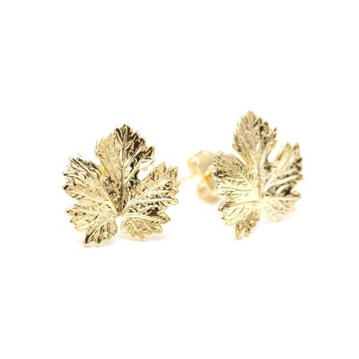 Héra Gold Leaves Stud Earrings