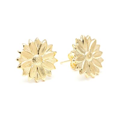 Maïa Gold Flowers Stud Earrings