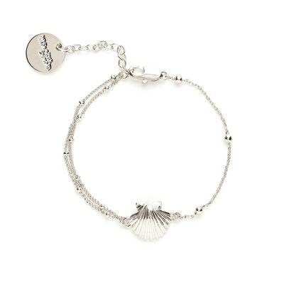 Pulsera de concha de plata Nereus