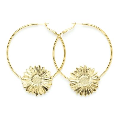 Maïa Gold Flowers Hoops