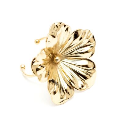 Maxi Gaïa Goldblume verstellbarer Ring