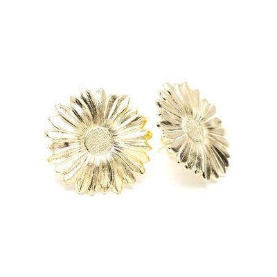 Maxi Maïa Gold Flowers Stud Earrings