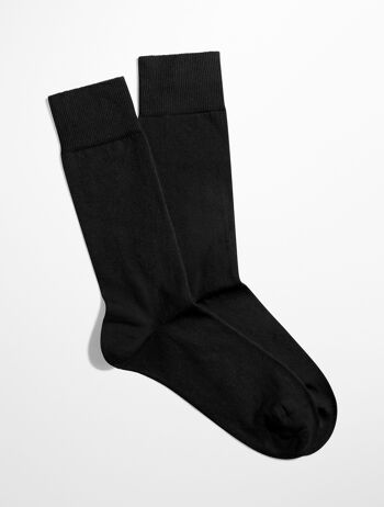 Collection Essentielle - Chaussettes Couleur Unie - Noir - Noir Elegance 4