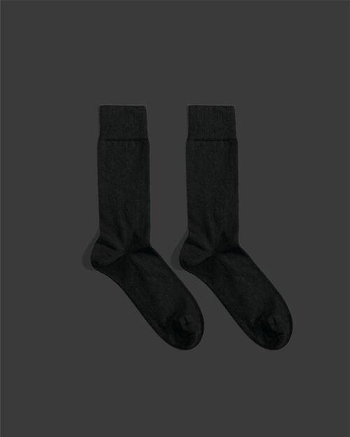 Essential Collection - Solid Colour Socks - Black - Noir Elegance