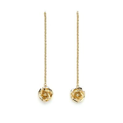 Aglaé Gold Flowers Dangling Earrings