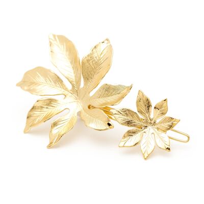 Maxi Haarspange Chloris Gold Blumen