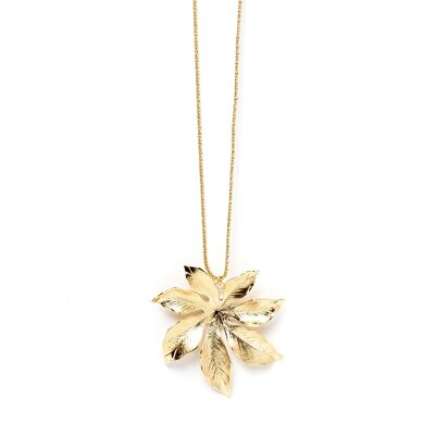Chloris Gold Flower Long Necklace