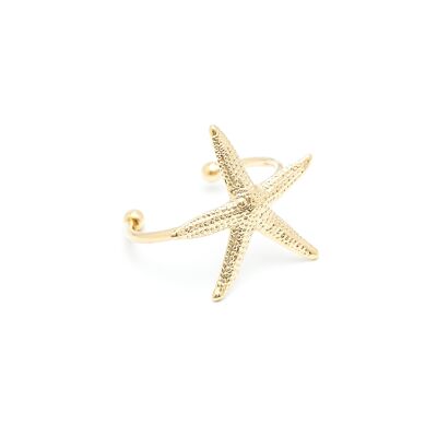 Anillo Cléia con Estrella Ajustable en Oro