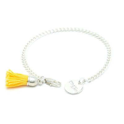 Bracelet Arthur Silver Yellow Pompom