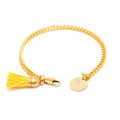 Pulsera Arthur Oro Amarillo Pompon