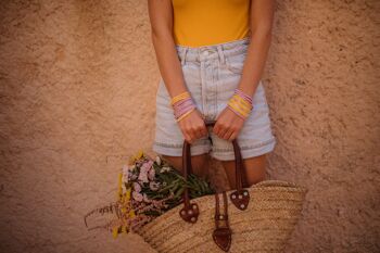 Bracelet Billy Argent Jaune Tressé 3