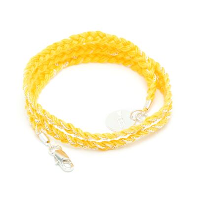 Bracelet Max Silver Yellow Braided