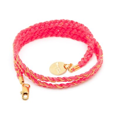 Brazalete Max Oro Rosa Trenzado