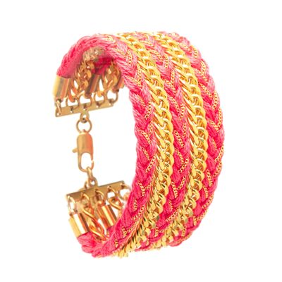 Maxi Raoul Braided Pink Gold Bracelet