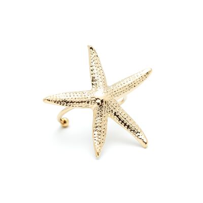 Anillo Maxi Cléia Gold Estrella Ajustable