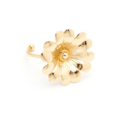 Maxi Ring Theia Gold Adjustable Flower