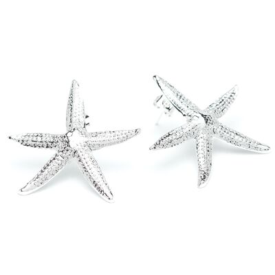 Maxi Stud Earrings Cléia Silver Stars