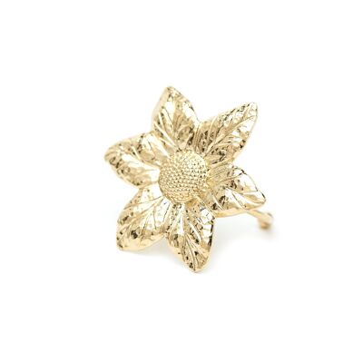 Maxi Ring Hespéris Gold Verstellbare Blume