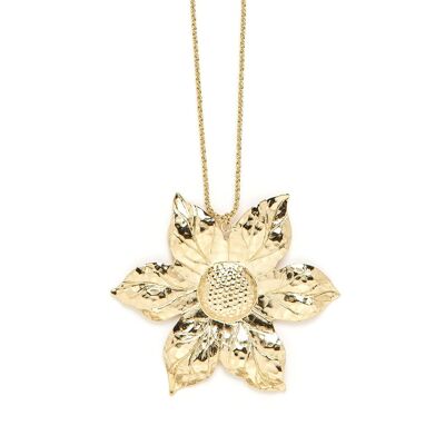 Hespéris Gold Flower Long Necklace