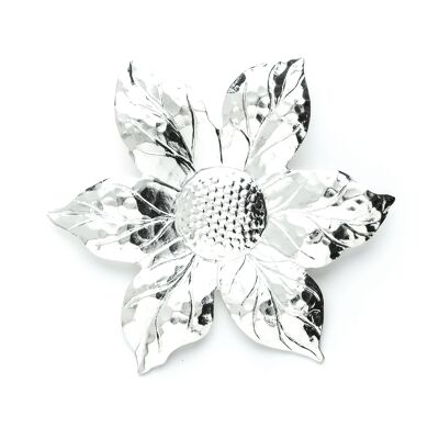 Silver Hesperis Brooch Flowers