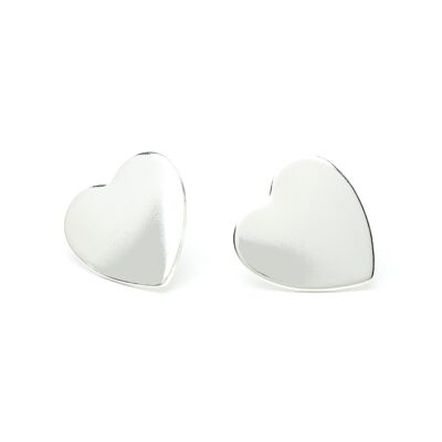 Boucles d'Oreilles Puces Aphrodite Argent Coeur