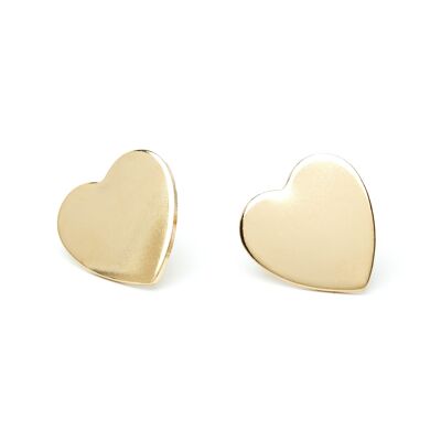 Aphrodite Gold Heart Stud Earrings