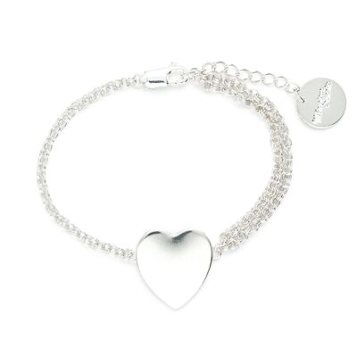 Aphrodite Silver Heart Bracelet