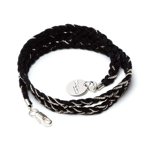 Bracelet Max Argent Noir Tressé