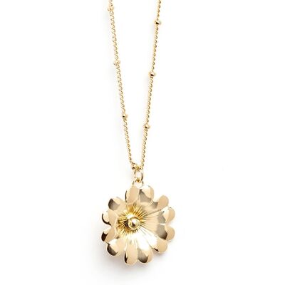 Théia Gold Flower Necklace