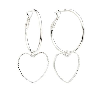 Orecchini Cerchio Piccolo Aura Silver Heart