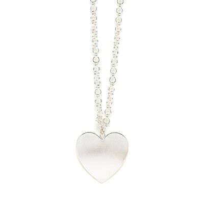 Collana lunga con cuore in argento Afrodite