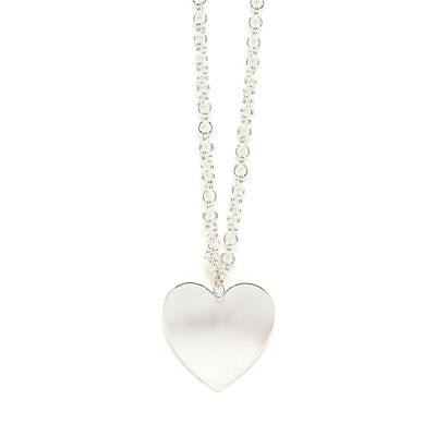 Aphrodite Silver Heart Long Necklace
