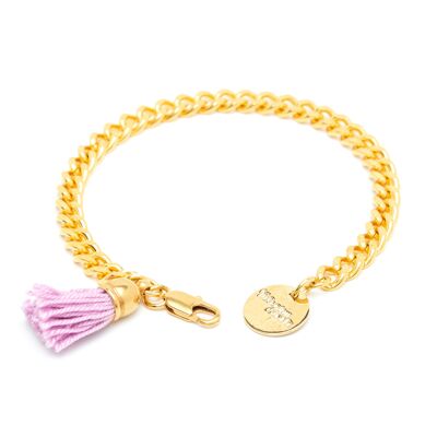 Hector Gold Lilac Pompom Bracelet
