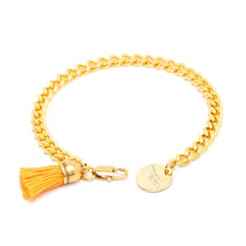 Bracelet Hector Or Orange Pompon 1