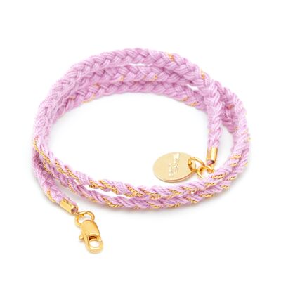 Max Gold Lilac Braided Bracelet