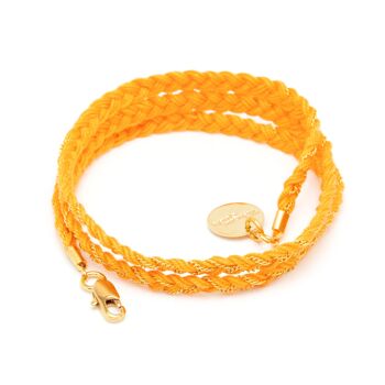 Bracelet Max Or Orange Tressé 1