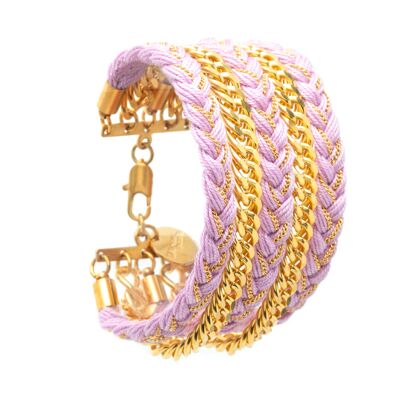 Maxi Raoul Armband Lila Gold geflochten