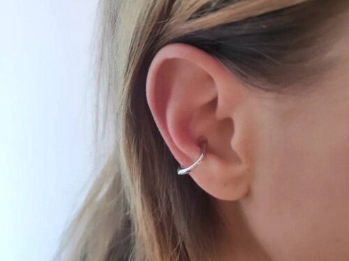 Ear cuff Manschette silber unregelmäßig