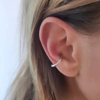 Ear cuff silver irregular