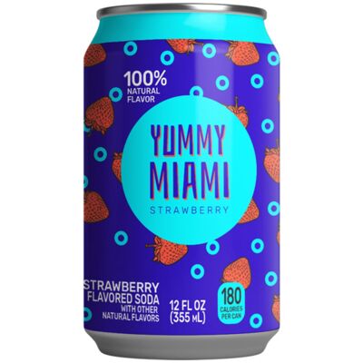 Délicieux soda aromatisé à la fraise Miami