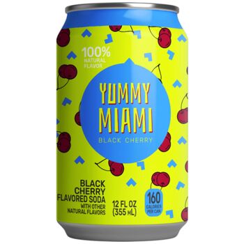 Délicieux soda aromatisé à la cerise noire Miami