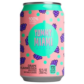 Délicieux soda aromatisé au raisin de Miami