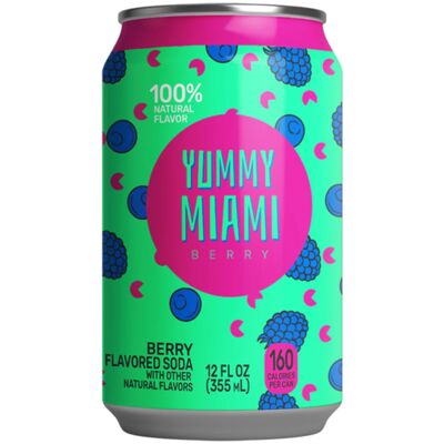 Yummy soda aromatizzata ai frutti di bosco di Miami