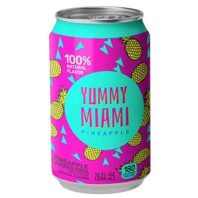 Délicieux soda aromatisé à l'ananas de Miami