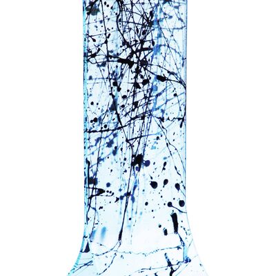 Natural 14X36 Cm Vase With Transparent-Black Colours