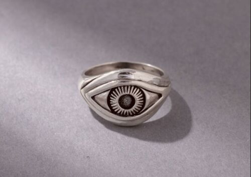 Talisman Böser Blick Schutz Augen Ring aus 925 Sterling Silber
