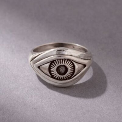 Talisman Böser Blick Schutz Augen Ring aus 925 Sterling Silber
