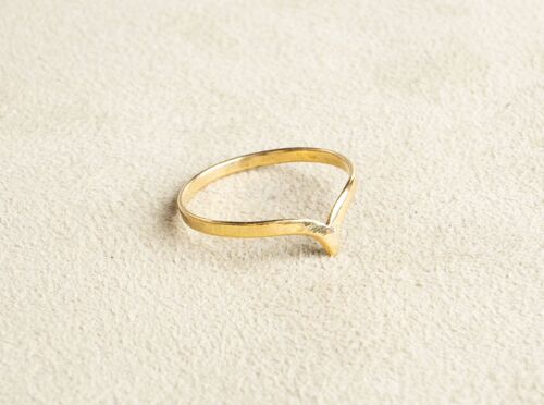 Chevron Ring gold handgemacht