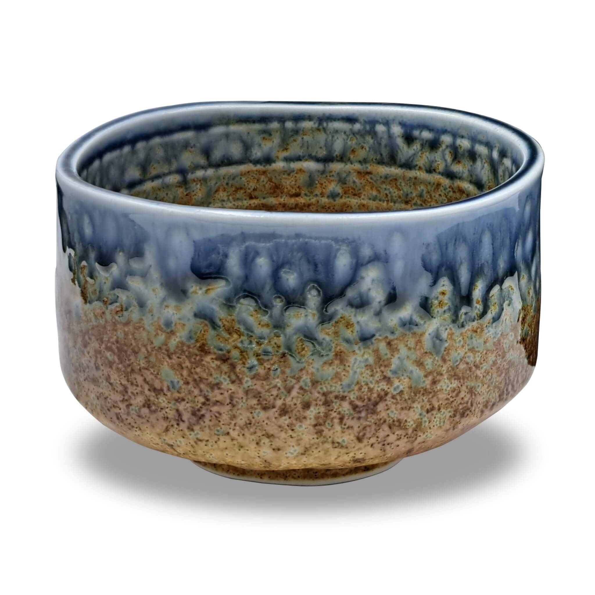 Japanische Matcha Schale Chawan Suna handgemacht aus Keramik