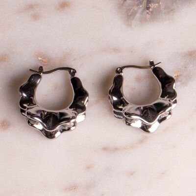 Earrings twisted 3.5 cm hoop earrings waterproof